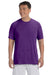 Gildan G420 Mens Performance Jersey Moisture Wicking Short Sleeve Crewneck T-Shirt Purple Front