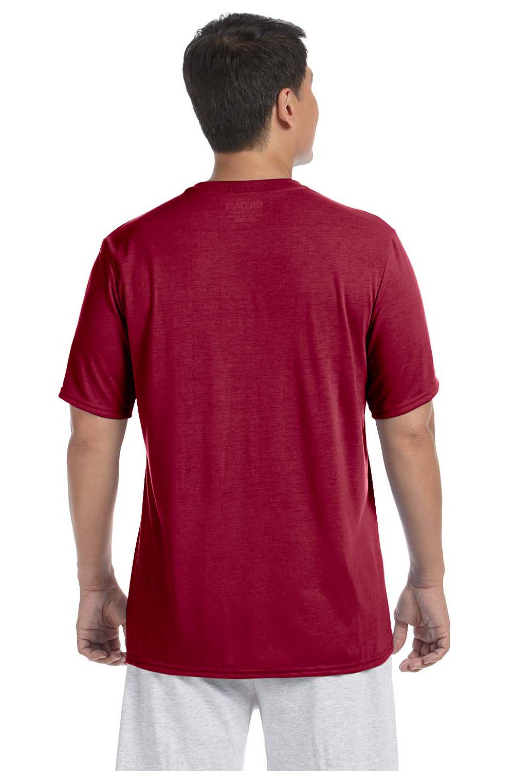 Gildan G420 Mens Performance Jersey Moisture Wicking Short Sleeve Crewneck T-Shirt Cardinal Red Back