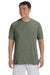 Gildan G420 Mens Performance Jersey Moisture Wicking Short Sleeve Crewneck T-Shirt Military Green Front