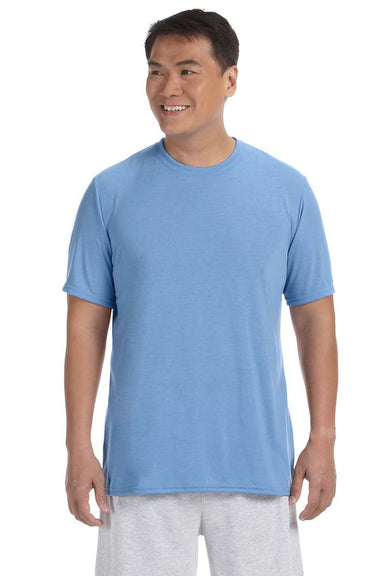 Gildan G420 Mens Performance Jersey Moisture Wicking Short Sleeve Crewneck T-Shirt Carolina Blue Front