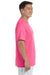 Gildan G420 Mens Performance Jersey Moisture Wicking Short Sleeve Crewneck T-Shirt Safety Pink Side