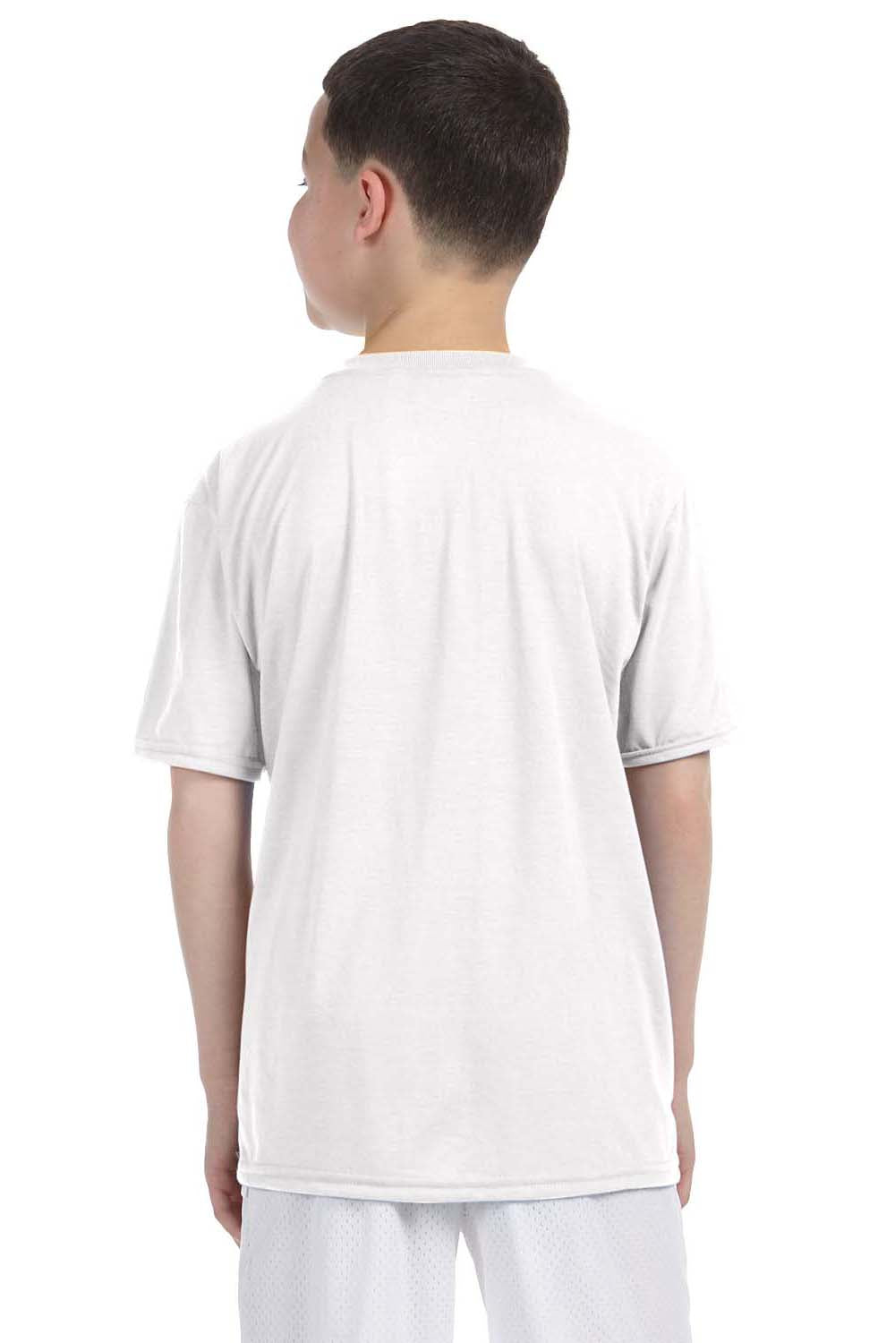 Gildan G420B Youth Performance Jersey Moisture Wicking Short Sleeve Crewneck T-Shirt White Back