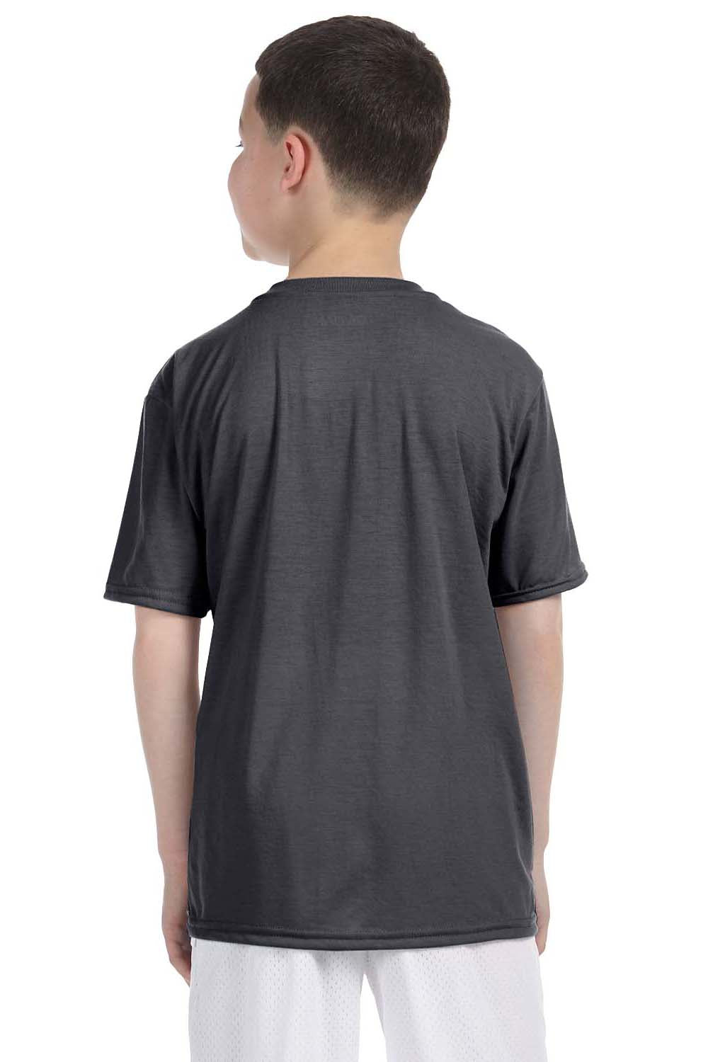 Gildan G420B Youth Performance Jersey Moisture Wicking Short Sleeve Crewneck T-Shirt Charcoal Grey Back