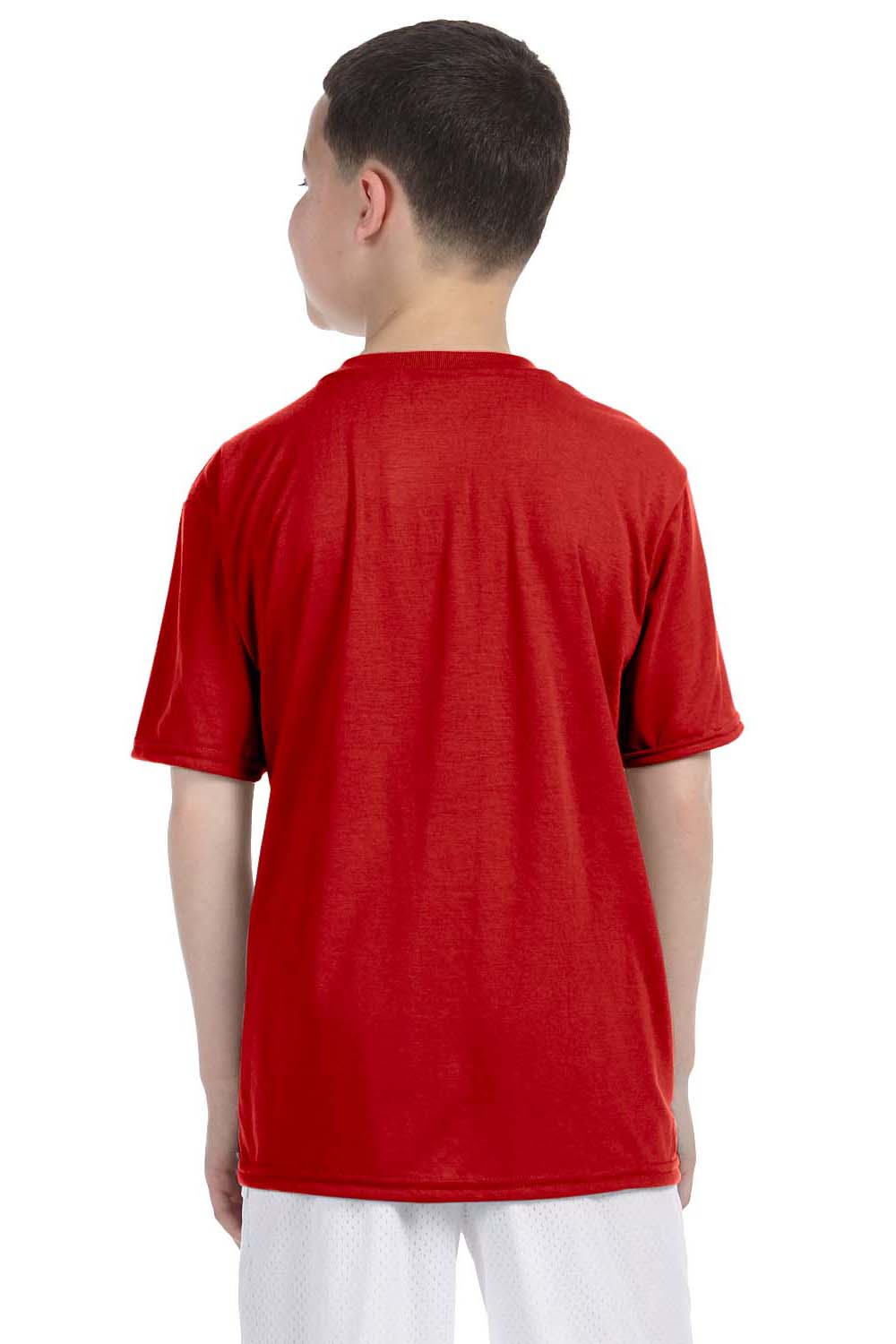 Gildan G420B Youth Performance Jersey Moisture Wicking Short Sleeve Crewneck T-Shirt Red Back