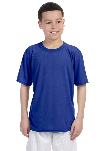 Gildan G420B Youth Performance Jersey Moisture Wicking Short Sleeve Crewneck T-Shirt Royal Blue Front