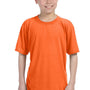Gildan Youth Performance Jersey Moisture Wicking Short Sleeve Crewneck T-Shirt - Orange - Closeout