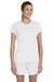 Gildan G420L Womens Performance Jersey Moisture Wicking Short Sleeve Crewneck T-Shirt White Front