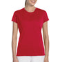 Gildan Womens Performance Jersey Moisture Wicking Short Sleeve Crewneck T-Shirt - Red - Closeout