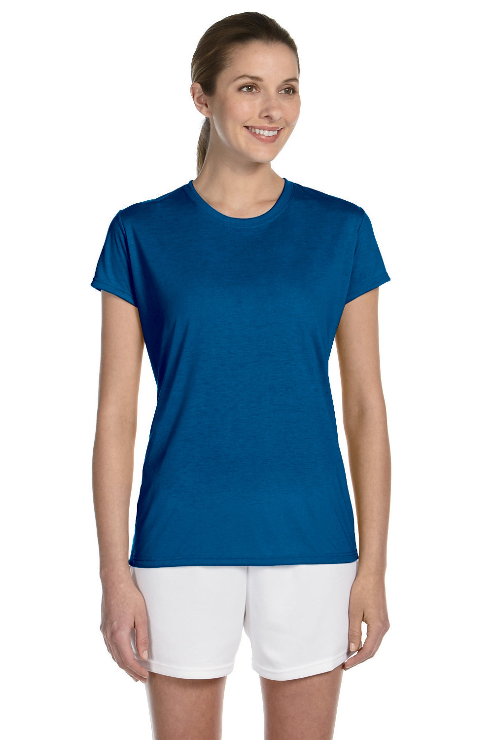 Gildan G420L Womens Performance Jersey Moisture Wicking Short Sleeve Crewneck T-Shirt Royal Blue Front