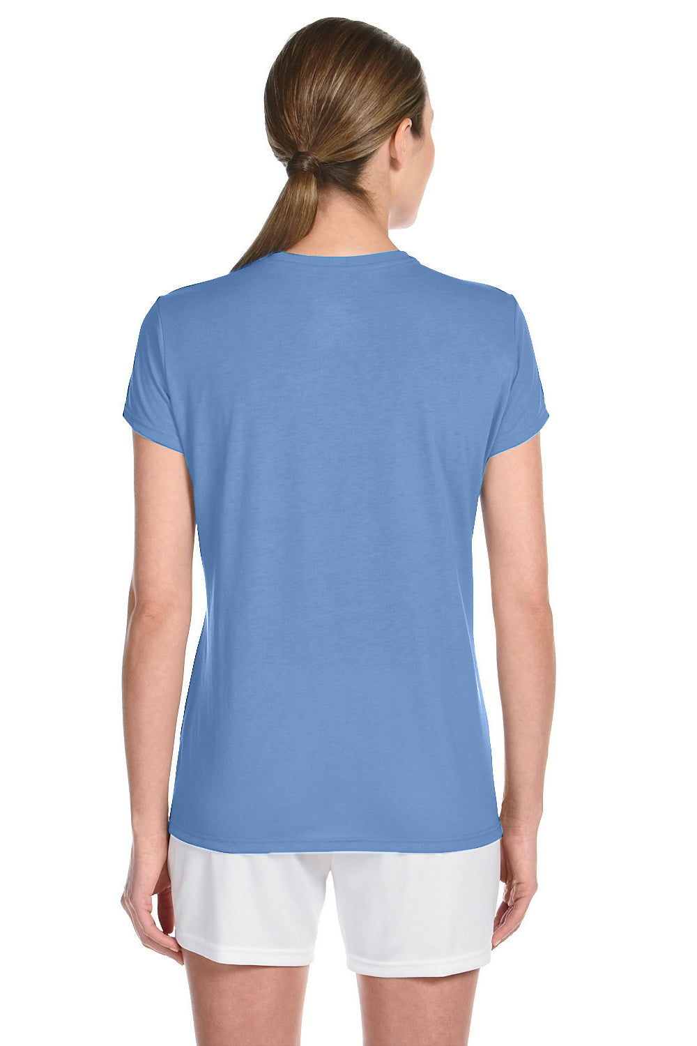 Gildan G420L Womens Performance Jersey Moisture Wicking Short Sleeve Crewneck T-Shirt Carolina Blue Back