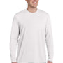 Gildan Mens Performance Jersey Moisture Wicking Long Sleeve Crewneck T-Shirt - White