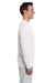 Gildan G424 Mens Performance Jersey Moisture Wicking Long Sleeve Crewneck T-Shirt White Side