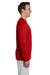 Gildan G424 Mens Performance Jersey Moisture Wicking Long Sleeve Crewneck T-Shirt Red Side