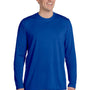 Gildan Mens Performance Jersey Moisture Wicking Long Sleeve Crewneck T-Shirt - Royal Blue
