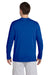 Gildan G424 Mens Performance Jersey Moisture Wicking Long Sleeve Crewneck T-Shirt Royal Blue Back