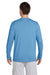 Gildan G424 Mens Performance Jersey Moisture Wicking Long Sleeve Crewneck T-Shirt Carolina Blue Back