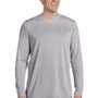 Gildan Mens Performance Jersey Moisture Wicking Long Sleeve Crewneck T-Shirt - Sport Grey