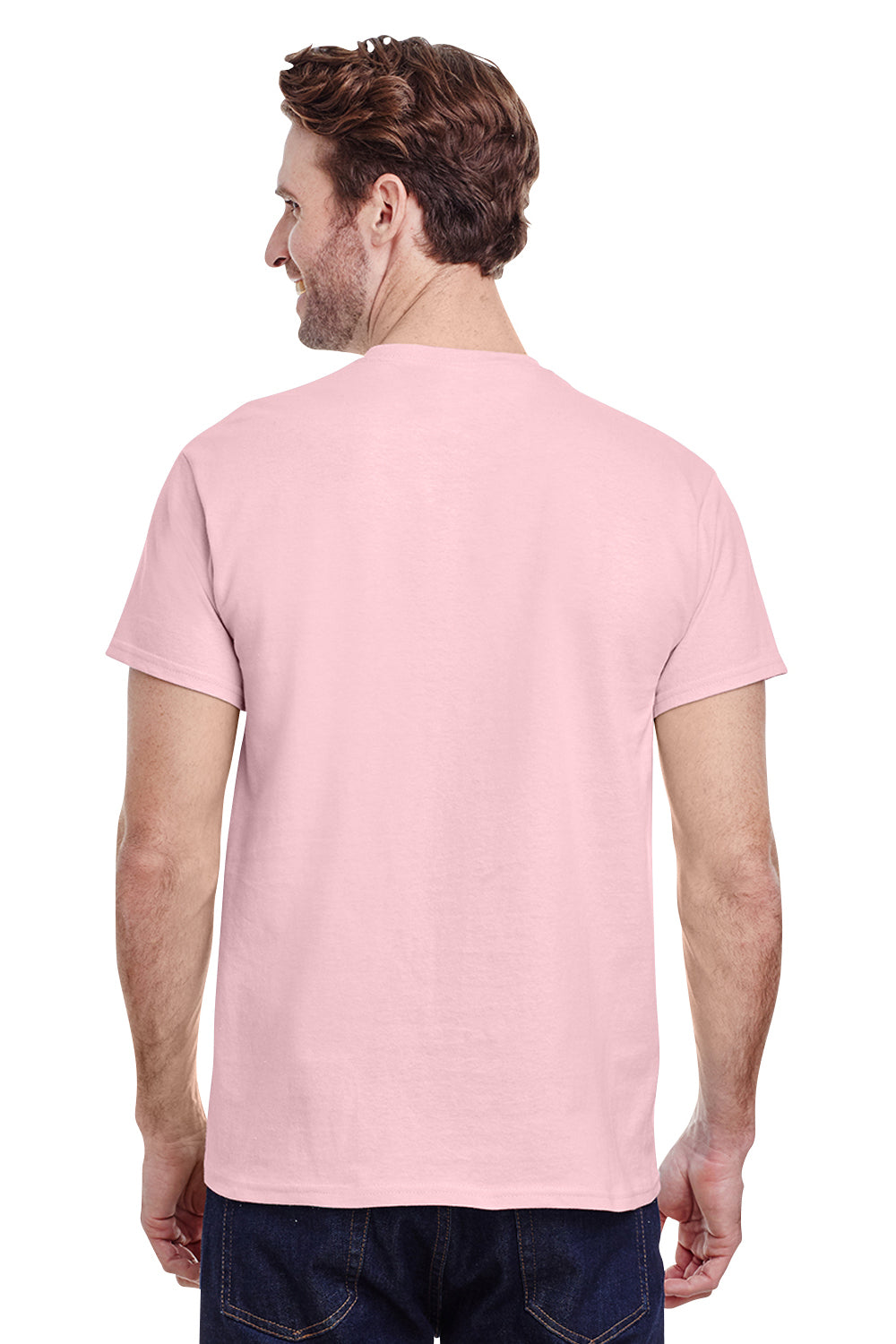 Gildan G500 Mens Short Sleeve Crewneck T-Shirt Light Pink Back
