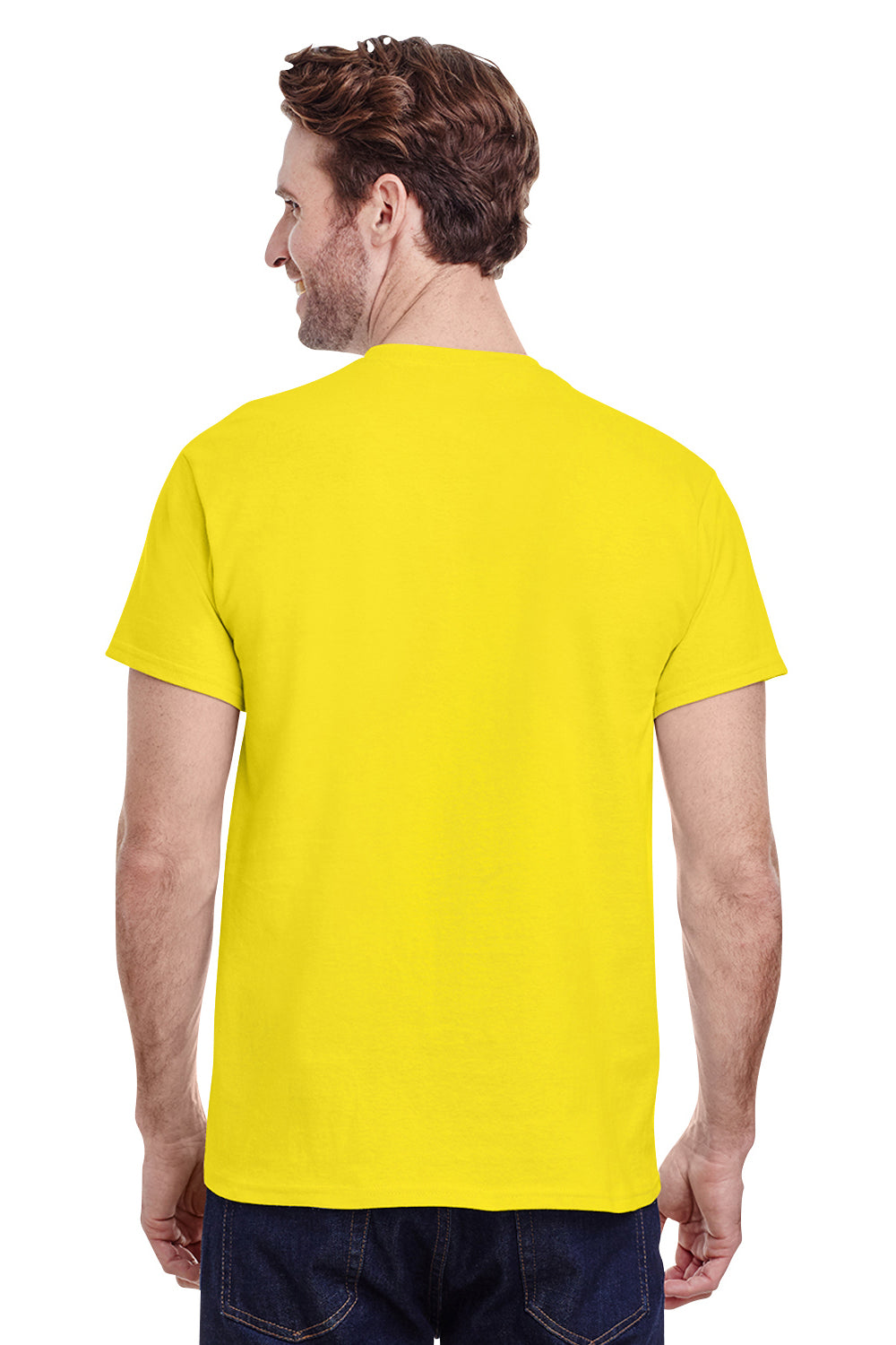 Gildan G500 Mens Short Sleeve Crewneck T-Shirt Daisy Yellow Back