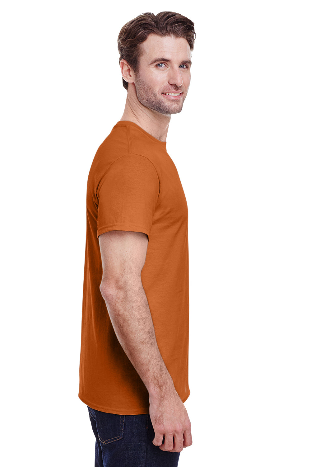 Gildan G500 Mens Short Sleeve Crewneck T-Shirt Texas Orange Side