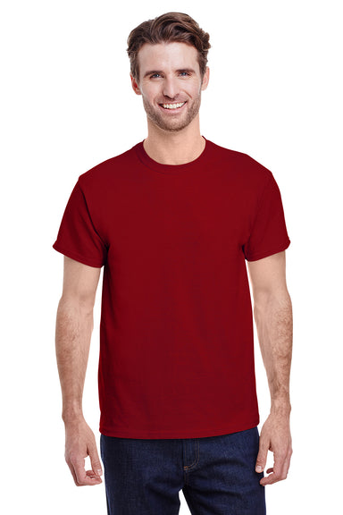 Gildan G500 Mens Short Sleeve Crewneck T-Shirt Garnet Red Front