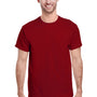 Gildan Mens Short Sleeve Crewneck T-Shirt - Garnet Red