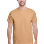 Gildan Mens Short Sleeve Crewneck T-Shirt - Old Gold