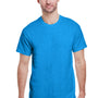Gildan Mens Short Sleeve Crewneck T-Shirt - Heather Sapphire Blue