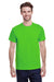 Gildan G500 Mens Short Sleeve Crewneck T-Shirt Lime Green Front