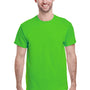 Gildan Mens Short Sleeve Crewneck T-Shirt - Lime Green