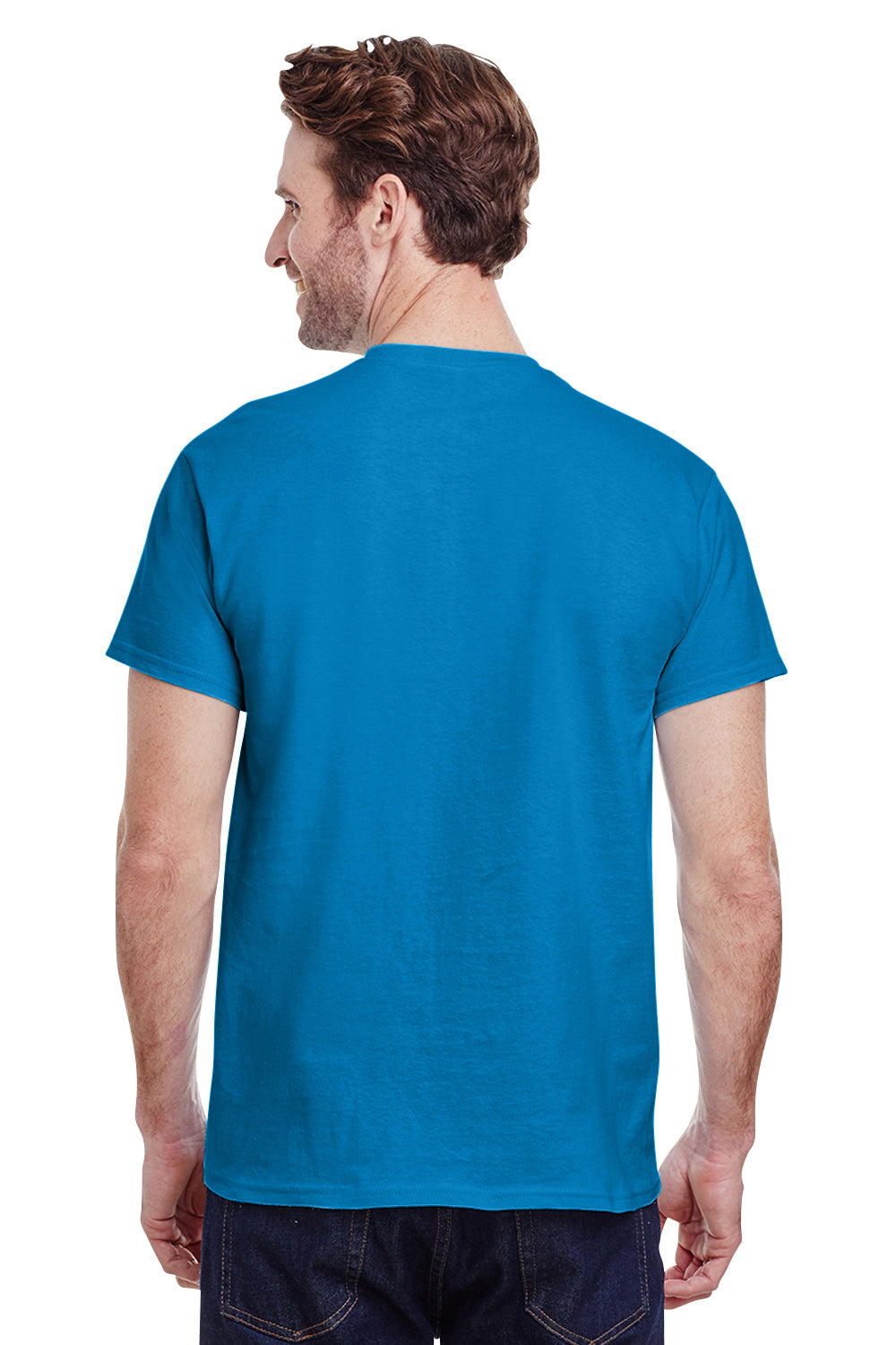 Gildan G500 Mens Short Sleeve Crewneck T-Shirt Sapphire Blue Back