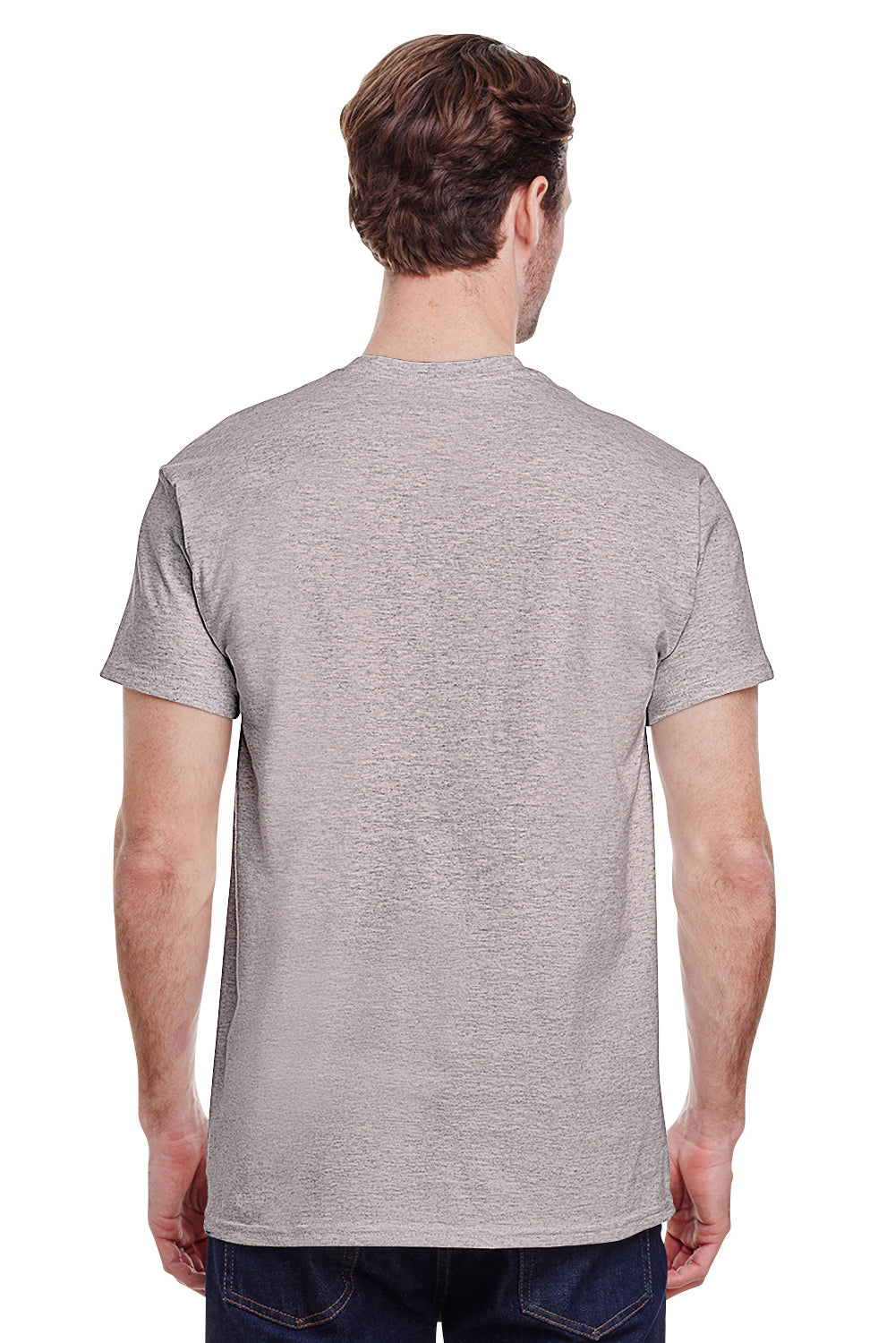 Gildan G500 Mens Short Sleeve Crewneck T-Shirt Ash Grey Back