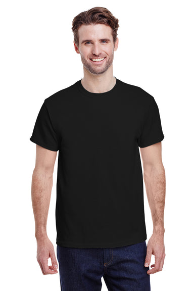 Gildan G500 Mens Short Sleeve Crewneck T-Shirt Black Front