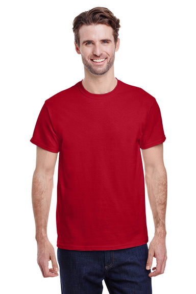 Gildan G500 Mens Short Sleeve Crewneck T-Shirt Red Front