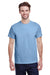 Gildan G500 Mens Short Sleeve Crewneck T-Shirt Light Blue Front