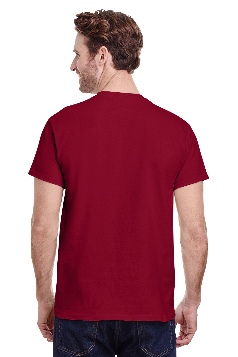Gildan G500 Mens Short Sleeve Crewneck T-Shirt Cardinal Red Back