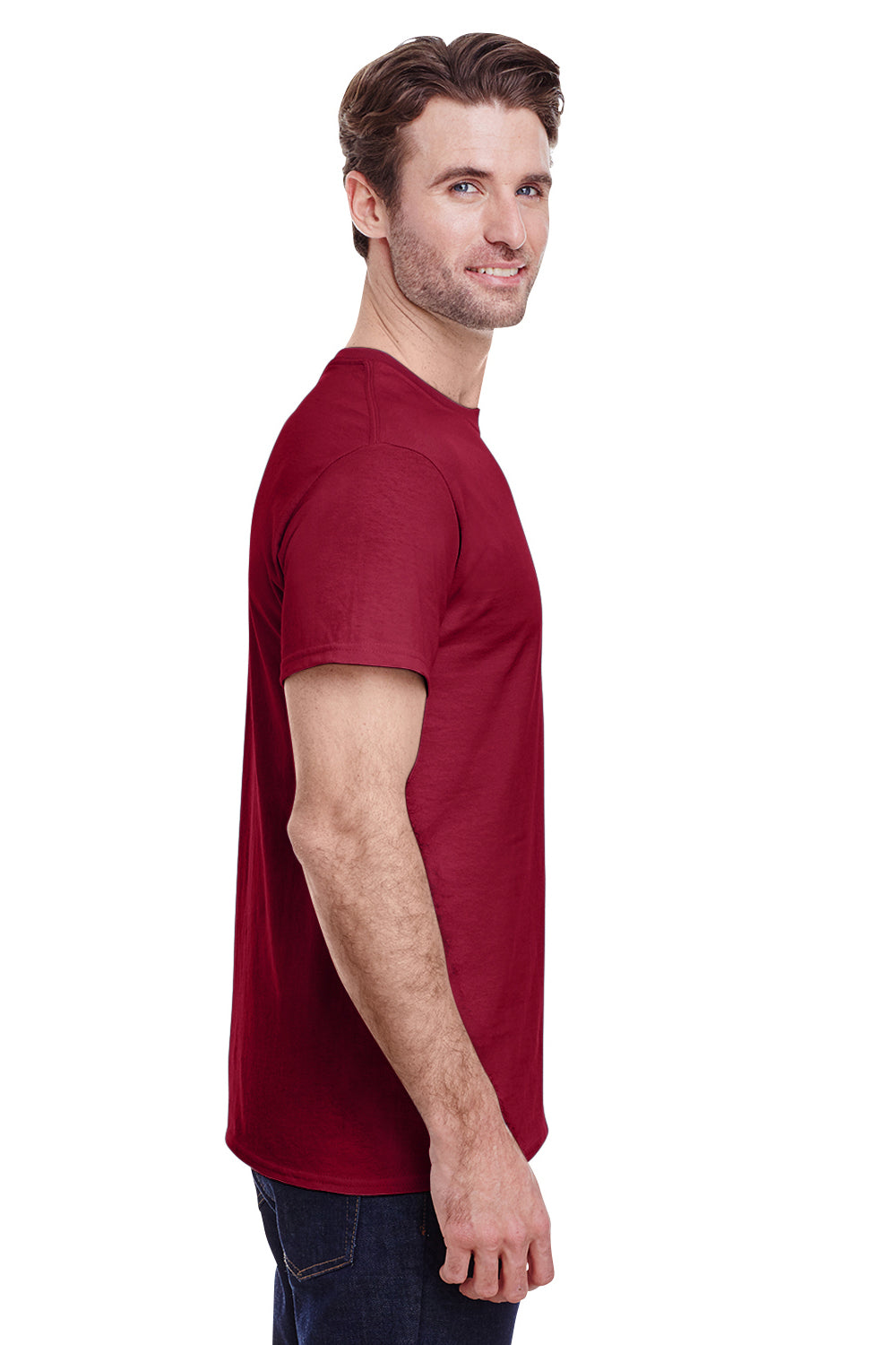 Gildan G500 Mens Short Sleeve Crewneck T-Shirt Cardinal Red Side