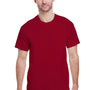 Gildan Mens Short Sleeve Crewneck T-Shirt - Antique Cherry Red