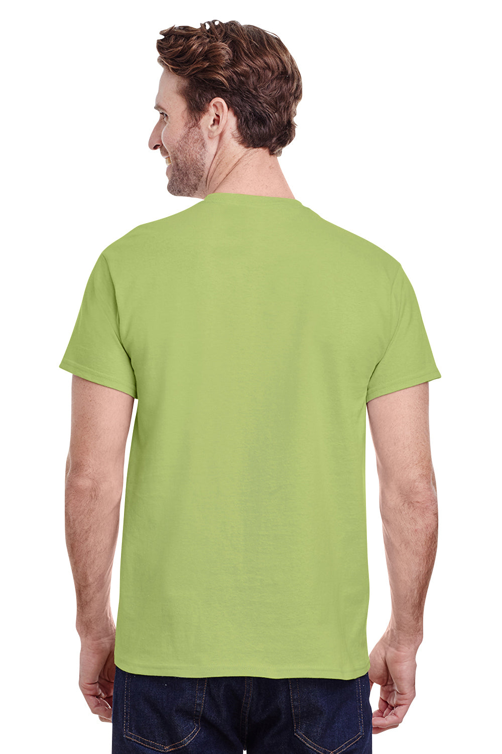 Gildan G500 Mens Short Sleeve Crewneck T-Shirt Kiwi Green Back