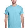 Gildan Mens Short Sleeve Crewneck T-Shirt - Sky Blue