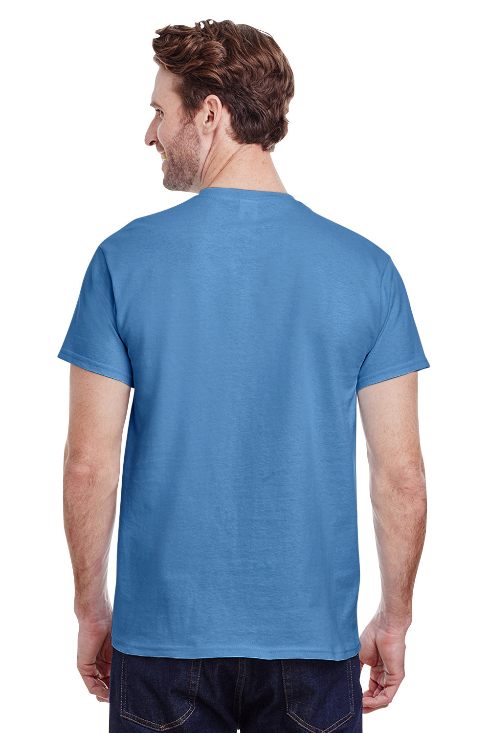 Gildan G500 Mens Short Sleeve Crewneck T-Shirt Carolina Blue Back