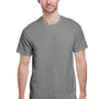 Gildan Mens Short Sleeve Crewneck T-Shirt - Heather Graphite Grey