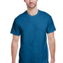 Gildan Mens Short Sleeve Crewneck T-Shirt - Antique Sapphire Blue