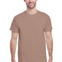 Gildan Mens Short Sleeve Crewneck T-Shirt - Brown Savana