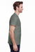 Gildan G500 Mens Short Sleeve Crewneck T-Shirt Heather Military Green Side