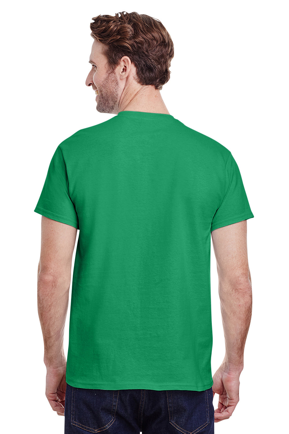 Gildan G500 Mens Short Sleeve Crewneck T-Shirt Turf Green Back