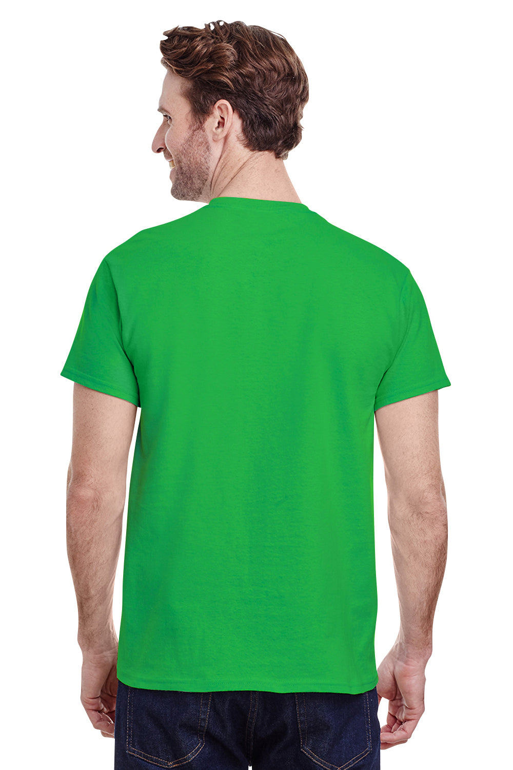 Gildan G500 Mens Short Sleeve Crewneck T-Shirt Electric Green Back