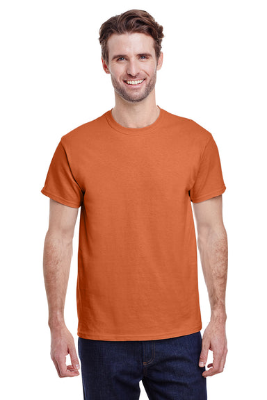 Gildan G500 Mens Short Sleeve Crewneck T-Shirt Sunset Orange Front