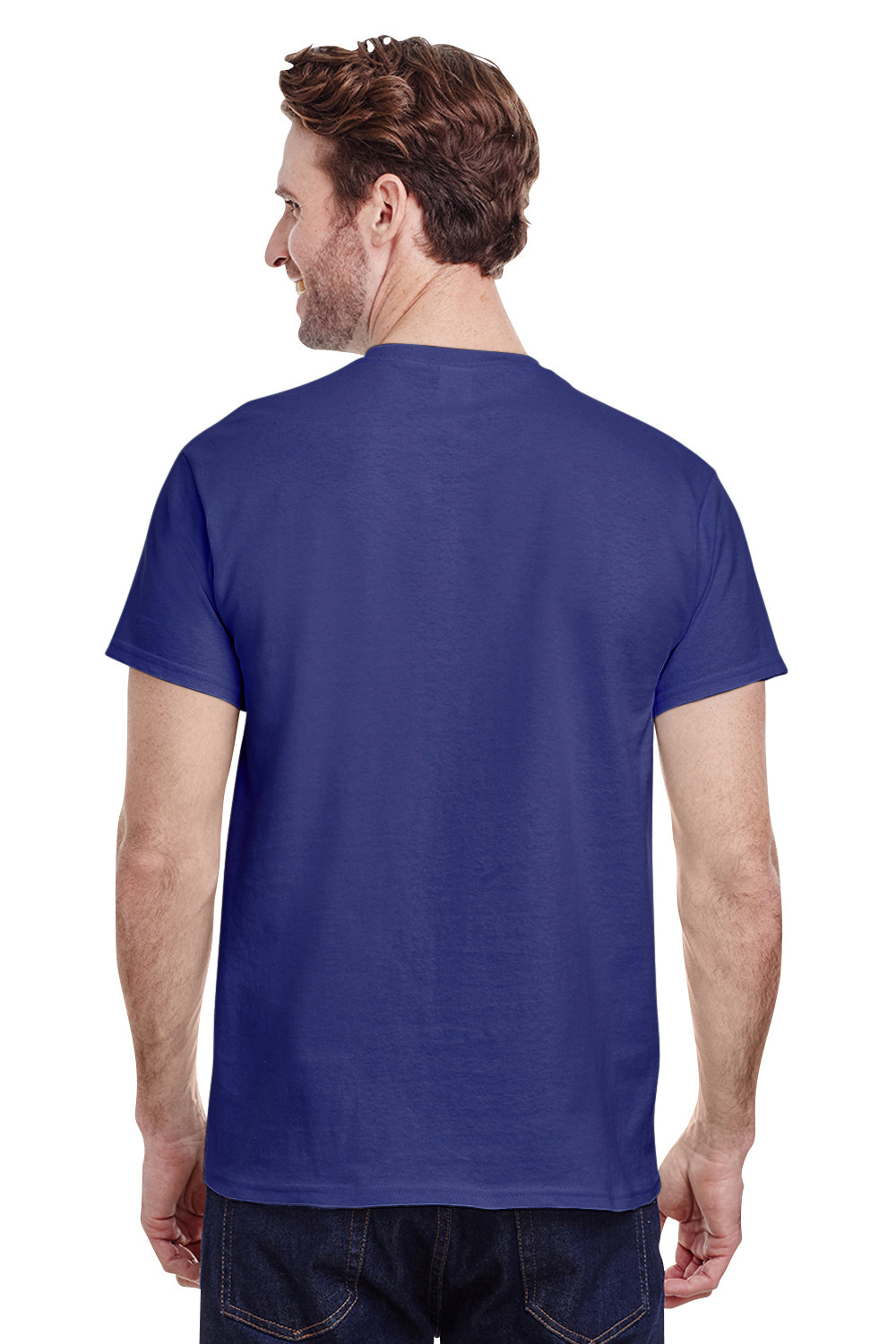 Gildan G500 Mens Short Sleeve Crewneck T-Shirt Cobalt Blue Back