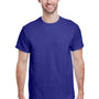 Gildan Mens Short Sleeve Crewneck T-Shirt - Neon Blue